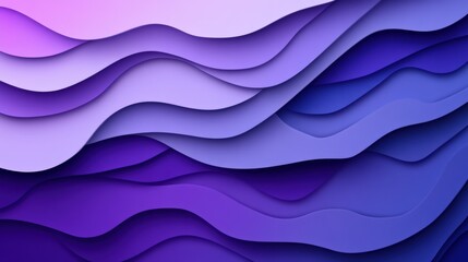 Abstract Waves in Purple Gradient for Modern Design