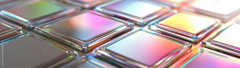 Poster examining the surface of a sleek quantum processor in a high-tech lab environment a close-up perspec