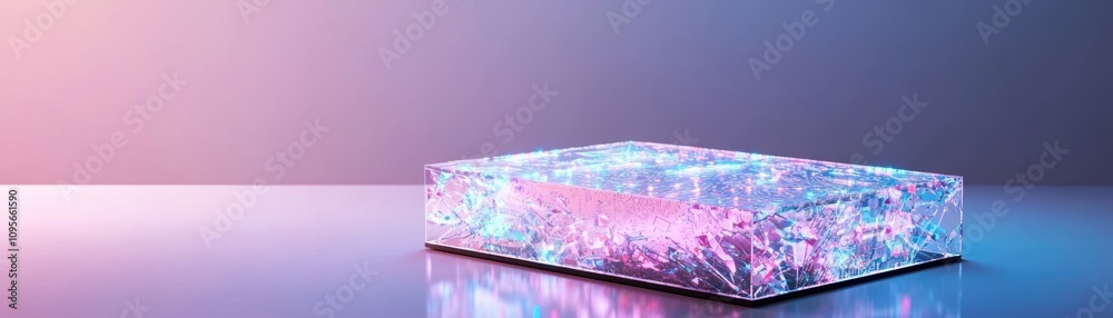 Poster revolutionizing technology a sleek quantum processor chip illuminating the future of computing in a 