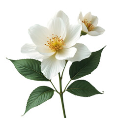 Fototapeta premium Delicate White Flower Blooming in Nature Close-Up Photography Natural Environment Botanical Beauty Floral Concept for Wellness and Serenity