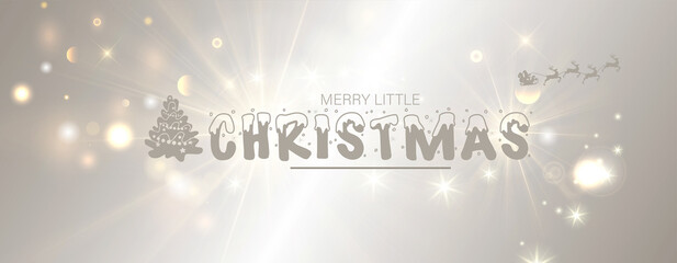 Merry Christmas Beautiful And Bright Illustration Design