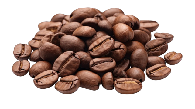 Collection of PNG. Coffee Beans, isolated on a transparency background.