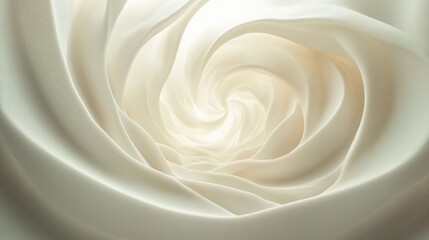 Delicate White Fabric Creating a Dreamy Swirl Effect
