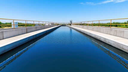 Reclaimed wastewater being pumped into a cooling tower for industrial cooling processes   industrial cooling, wastewater reuse