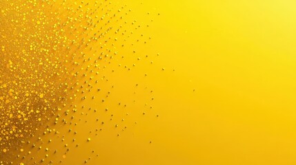 Vibrant Yellow Abstract Background with Glittering Particles