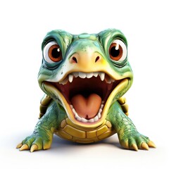 Fototapeta premium the AI Image Generator, Adorable Cartoon Turtle