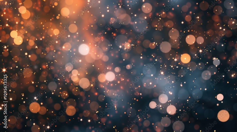 Wall mural fireworks with abstract bokeh background