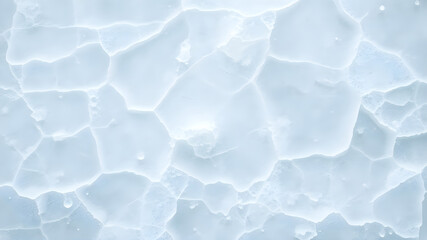 Obraz premium A close-up of a delicate, icy surface with intricate patterns of cracks and crevices.