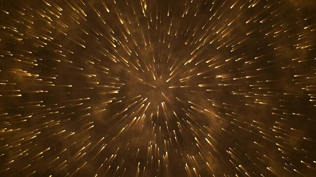 New Year Brown Loopable Background, beautiful abstract galaxy shining sparkle, aesthetic explosion of light, animation high resolution particles, futuristic glittering fly movement flickering loop