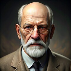 Realistic Portrait of Sigmund Freud