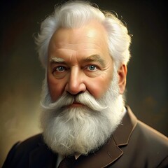 Realistic Portrait of Alexander Graham Bell