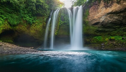 Fototapeta premium Light dances on the surface, creating art. 