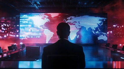  Breaking news segment on a cyberattack, hacker graphics on screen 4