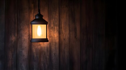 Lantern Light Wooden Wall Background