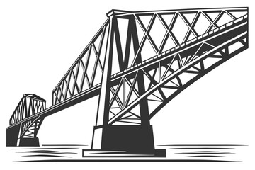 Girder black vector silhouette on a white background