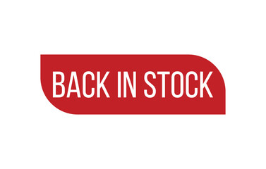 BACK IN STOCK Rubber Stamp Seal Vector illustration isolated on white background
