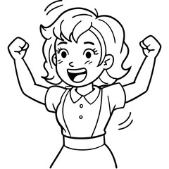 excited boy illustratio