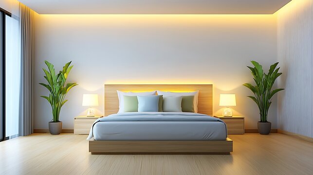 Modern bedroom design cozy atmosphere home decor minimalist style serene environment