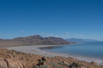 Antelope salt lake in the mountains of state