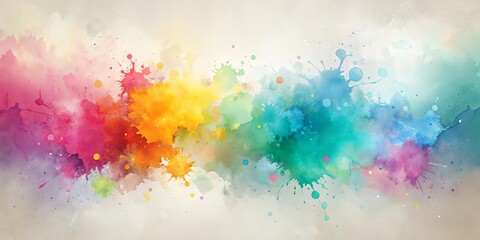 Obraz premium Vibrant Watercolor Splashes A Colorful Abstract Background for Design Projects