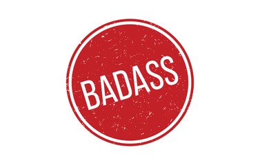 BADASS Rubber Stamp Seal Vector illustration isolated on white background