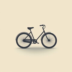 Fototapeta premium A minimalist illustration of a bicycle on a light background.
