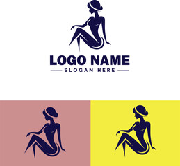 Modeling Agency icon Talent agency Model management Modeling firm flat logo sign symbol editable vector
