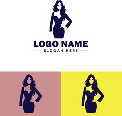 Modeling Agency icon Talent agency Model management Modeling firm flat logo sign symbol editable vector