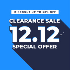Big sale, clearance sale 50% off design template