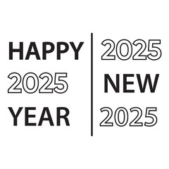 Happy new year t-shirt design 2025 for teens and adults 