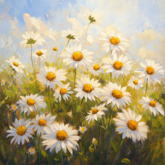 Fototapeta premium daisies in the field