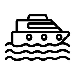 yacht Line Icon