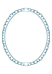 blue frame Coquette style frame fit for birthday wedding engagement thematic party for decoration invitation 