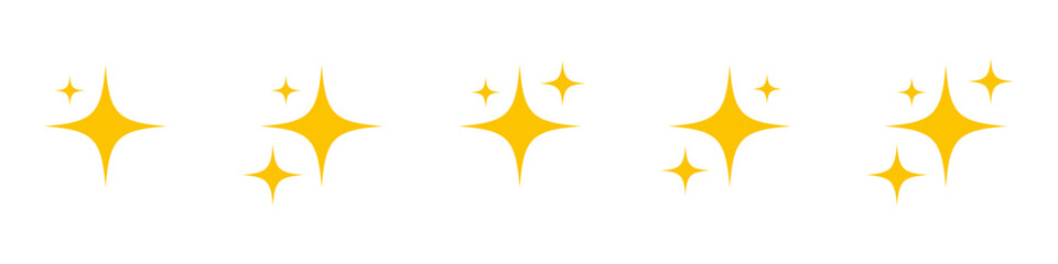 Star sparkles icon set