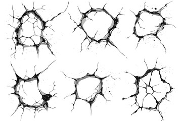 Obraz premium Cracked Wall Holes