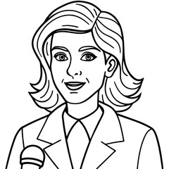 female broadcast journalist