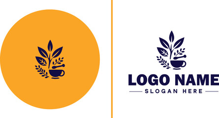 Herbal Medicine icon Herbal remedy Phytotherapy Botanical medicine flat logo sign symbol editable vector