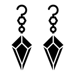 Fototapeta premium earring Solid icon