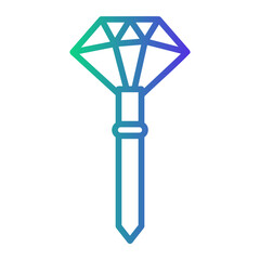 diamond Line Gradient Icon