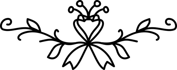 Botanical line divider