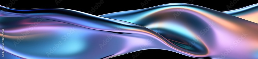 Poster A flowing abstract design with vibrant colors and smooth curves.