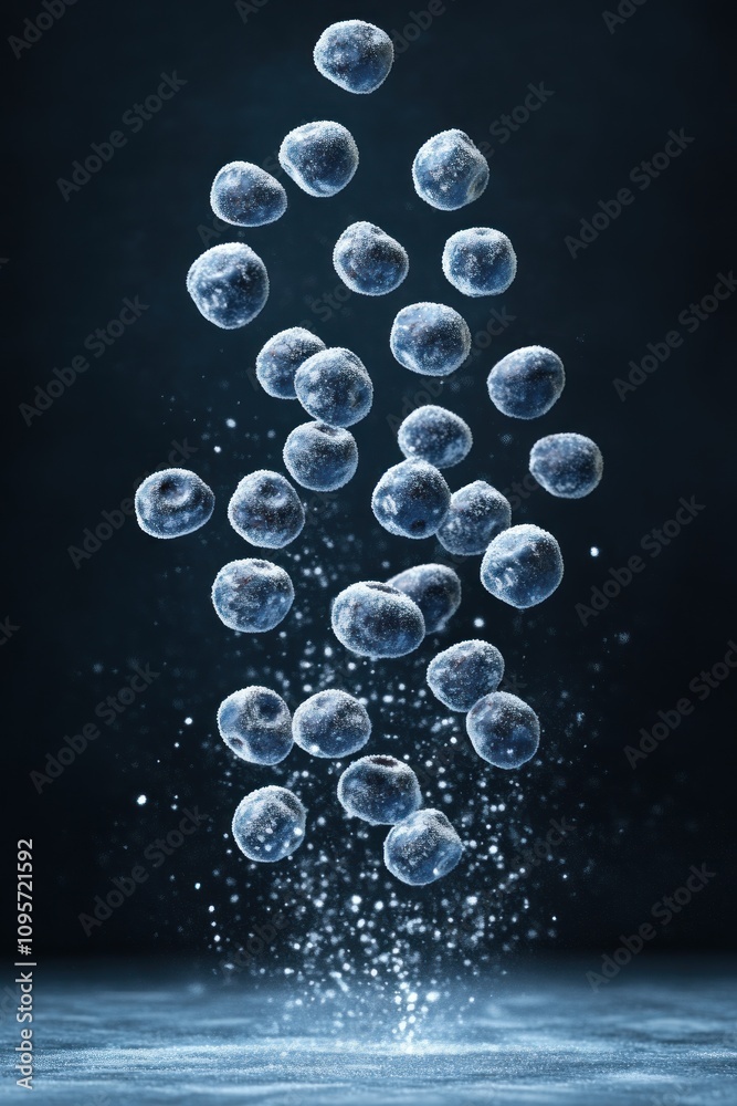 Poster bubbles rising in water, creating a dynamic underwater scene.