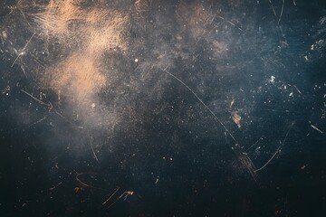 Dark Scratched Surface with Complex Pattern of Marks and Lines
