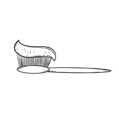 A Creative Toothbrush that features a Whimsical and Artistic Toothpaste Design for a fun experience