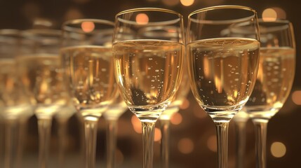 Sparkling wine glasses celebration.