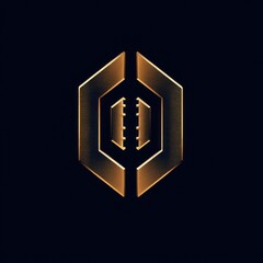 A stylized logo featuring a football motif, emphasizing sports and athleticism.