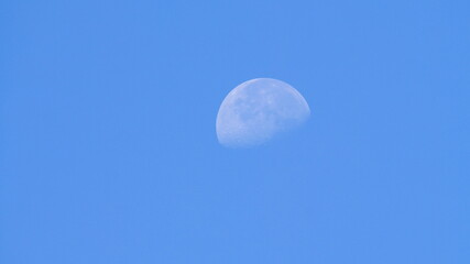 The moon in the daytime