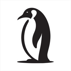 penguin vector silhouette illustration