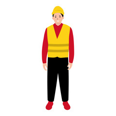 People Labor Day Illustration in Flat Cartoon Design. Isolated on White Background.