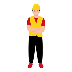 People Labor Day Illustration in Flat Cartoon Design. Isolated on White Background.